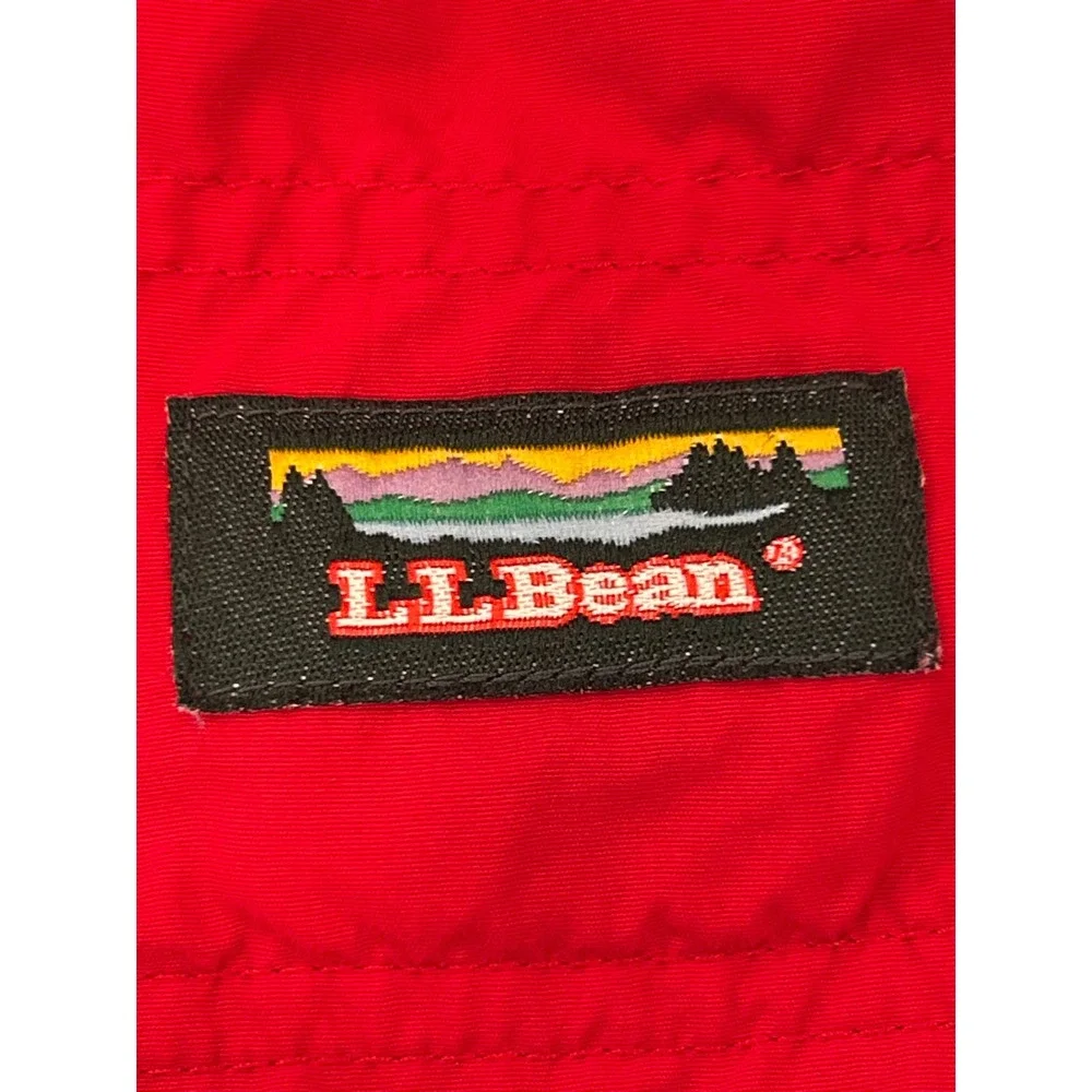 LL Bean Vintage Anorak Windbreaker Jacket Red Men's XL Pullover Hooded Y2K